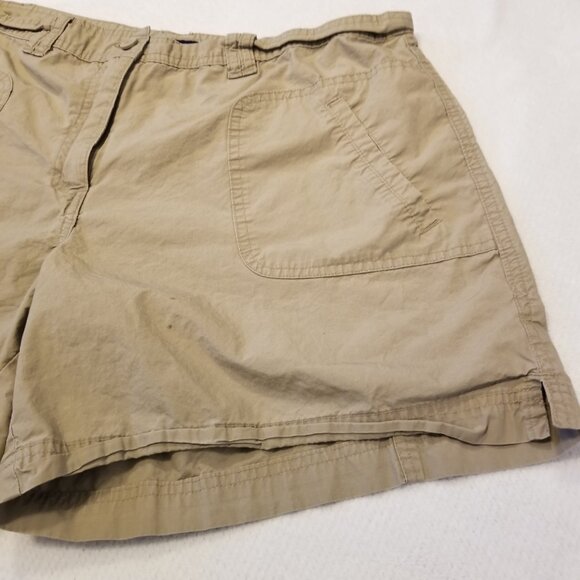 Denver Hayes Hiking Shorts W12 100% Cotton Beige Large Khaki Cargo Short Vintage - Picture 3 of 9